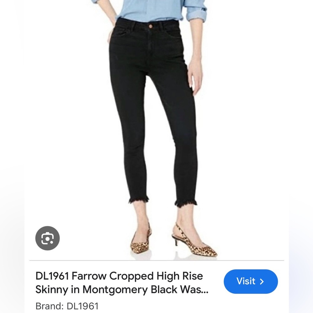 DL1961 Farrow Cropped Black Jeans 27